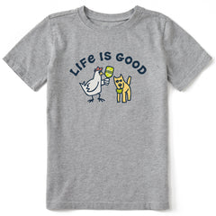 Kids Chicken N Pickle Rocket Short Sleeve Crusher Tee