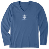Women's Chill Snowflake Long Sleeve Crusher Vee