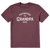 Men's Promoted to Grandpa 2025 Short Sleeve Crusher Tee