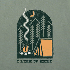 Women's I Like it Here at the Campsite Short Sleeve Crusher Tee