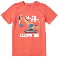 Kids See Ya Later, Excavator Short Sleeve Crusher Tee
