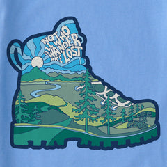 Kids Not All Who Wander Are Lost Boot Short Sleeve Crusher Tee
