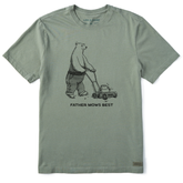 Men's Father Mows Best Papa Bear Short Sleeve Crusher Tee