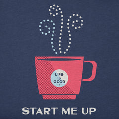 Men's Start Me Up Coffee Cup Short Sleeve Crusher Tee