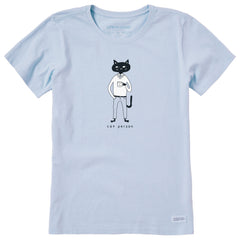Women's Cat Person Short Sleeve Crusher Tee