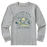 Kids Explore More Sunset Long Sleeve Crusher Tee