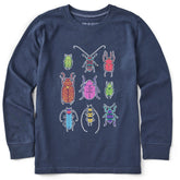 Kids Cool Bug Grid Long Sleeve Crusher Tee