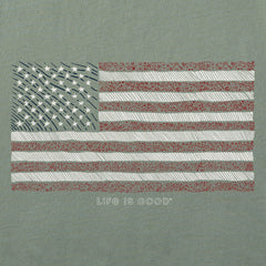 Men's Yankee Doodle Flag Short Sleeve Crusher-LITE Slim Fit Tee