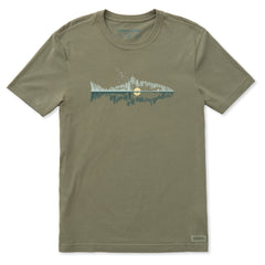 Men's Fishscape Short Sleeve Crusher-LITE Slim Fit Tee