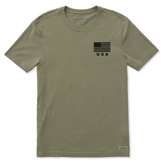 Men's Athletic USA Flag Short Sleeve Crusher-LITE Slim Fit Tee