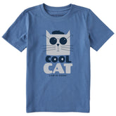 Kids Cool Cat, Sunglasses Short Sleeve Crusher Tee