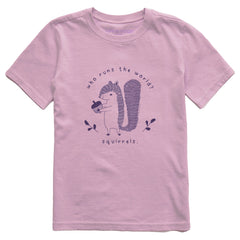 Kids Who Runs the World? Squirrels Short Sleeve Crusher Tee