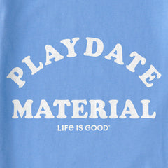 Kids Playdate Material Short Sleeve Crusher Tee