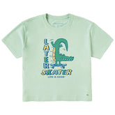 Women's Later Skater Alligator Short Sleeve Crusher Boxy Tee
