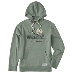 Men's Take it Outside Sketch Mountain Simply True Fleece Hoodie