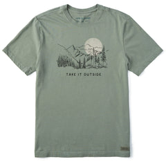 Men's Take it Outside Sketch Mountain Short Sleeve Crusher Tee