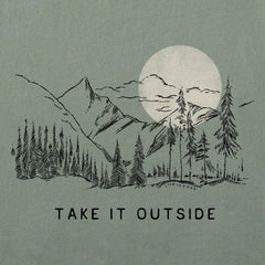 Men's Take it Outside Sketch Mountain Long Sleeve Crusher Tee