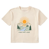Women's Land That I Love Mountains Short Sleeve Crusher Boxy Tee