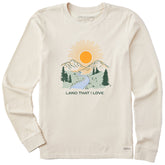 Women's Land That I Love Mountains Long Sleeve Crusher Tee