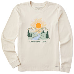 Women's Land That I Love Mountains Long Sleeve Crusher Tee