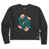 Women's Illuminated Wildflowers Long Sleeve Crusher Boxy Tee