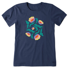Women's Illuminated Wildflowers Short Sleeve Crusher Tee