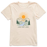 Women's Land That I Love Mountains Short Sleeve Crusher Tee