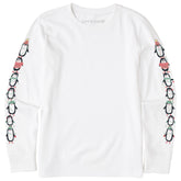 Kids Winter Penguin Stack Long Sleeve Crusher Tee