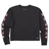Women's Dancing Santas Long Sleeve Crusher Boxy Tee