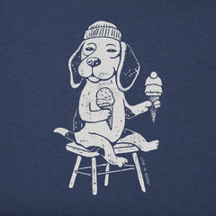 Men's Bert's Beagle with Ice Cream Short Sleeve Crusher Tee