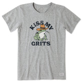Women's Kiss My Grits Frog Short Sleeve Crusher Tee