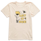 Women's Let it Bee Flowers Short Sleeve Crusher Tee