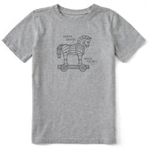 Kids Knock, Knock, Trojan Horse Short Sleeve Crusher Tee