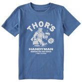 Kids Thor's Handyman Service Short Sleeve Crusher Tee