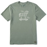 Men's Knock, Knock, Trojan Horse Short Sleeve Crusher Tee