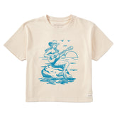 Women's Cowgirl Mermaid Short Sleeve Crusher Boxy Tee