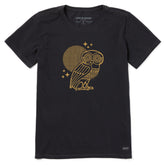 Women's Ancient Greek Owl Short Sleeve Crusher Tee