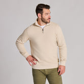 Men's Solid French Terry Quarter Zip