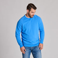 Men's Life is Good Crafty Wordmark French Terry Crew