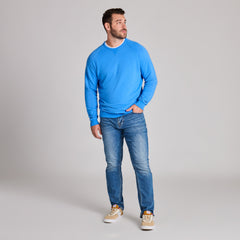 Men's Life is Good Crafty Wordmark French Terry Crew