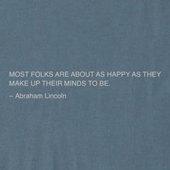 Men's Most Folks are Happy - Lincoln Short Sleeve Crusher Tee