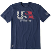 Men's U.S.A. Flag Short Sleeve Crusher Tee