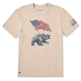 Men's American Bear Flag Short Sleeve Crusher Tee