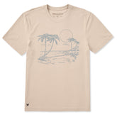 Men's Beach Palms Sunset Short Sleeve Crusher Tee