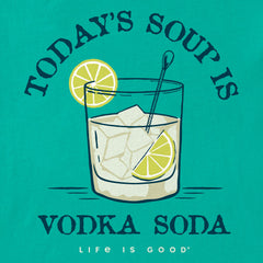 Men's Vodka Soda Soup Cocktail Short Sleeve Crusher Tee