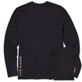 Men's Life is Good Crafty Wordmark Long Sleeve Crusher Tee