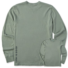 Men's Life is Good Crafty Wordmark Long Sleeve Crusher Tee