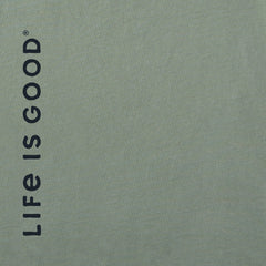 Men's Life is Good Crafty Wordmark Long Sleeve Crusher Tee