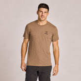 Men's Mountain Landscape Short Sleeve Slub Slim Fit Tee