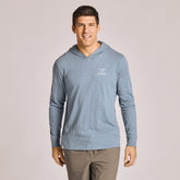 Men's Minimal Round Sunset Long Sleeve Slub Hoodie